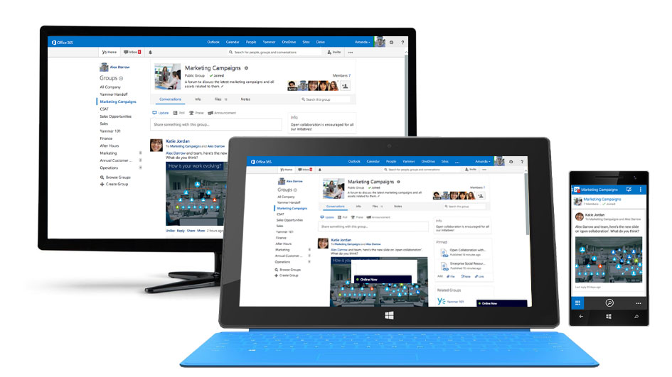 you can use Microsoft SharePoint on all devices
